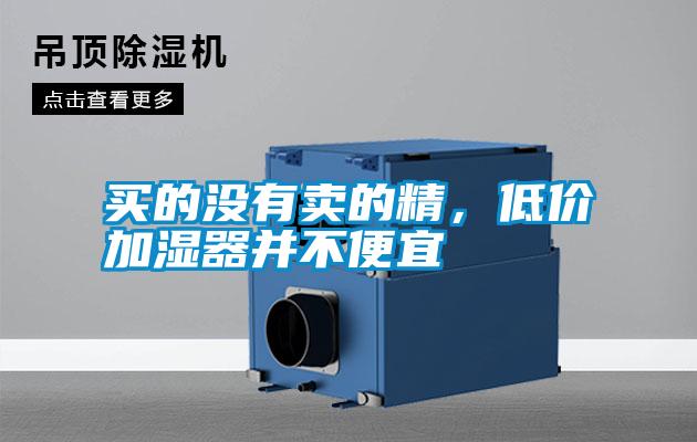 买的没有卖的精，低价加湿器并不便宜