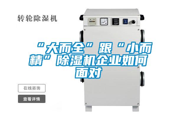 “大而全”跟“小而精”粉色视频免费在线观看企业如何面对