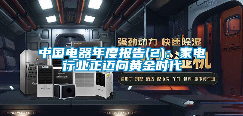 中国电器年度报告(2)：家电行业正迈向黄金时代