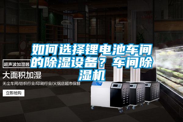 如何选择锂电池车间的除湿设备？车间粉色视频免费在线观看