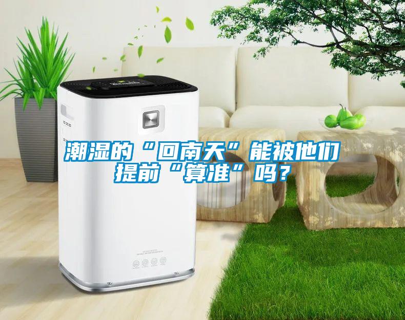 潮湿的“回南天”能被他们提前“算准”吗？