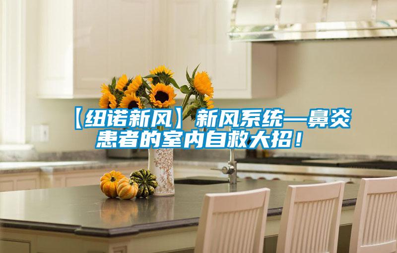 【纽诺新风】新风系统—鼻炎患者的室内自救大招！