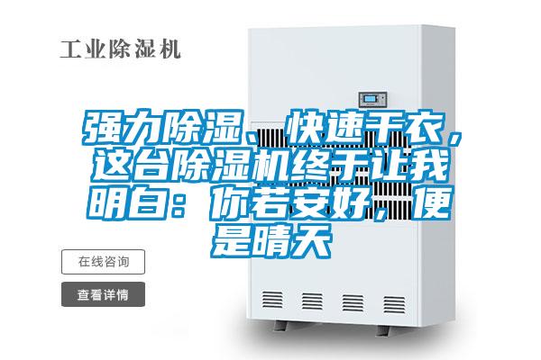 强力除湿、快速干衣，这台粉色视频免费在线观看终于让我明白：你若安好，便是晴天