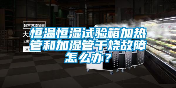 恒温恒湿试验箱加热管和加湿管干烧故障怎么办？