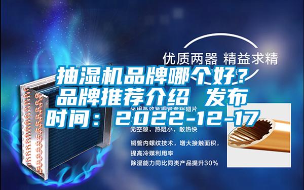 抽湿机品牌哪个好？品牌推荐介绍 发布时间：2022-12-17