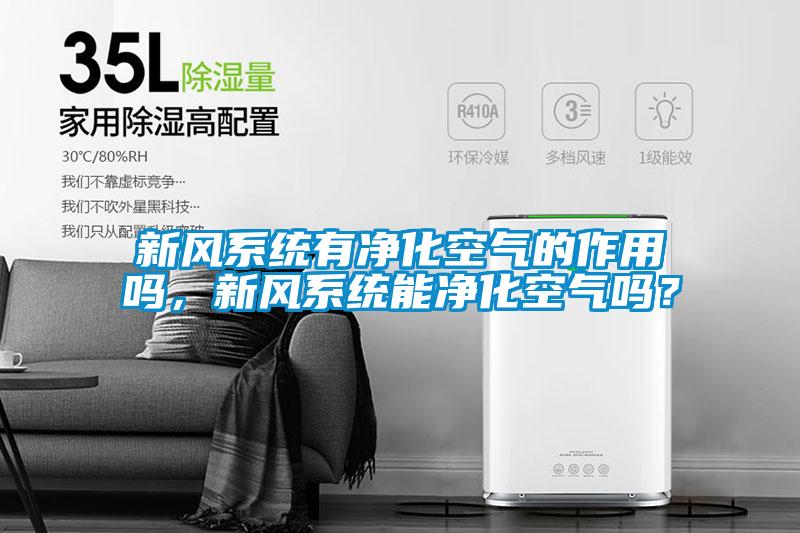 新风系统有净化空气的作用吗，新风系统能净化空气吗？