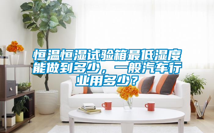 恒温恒湿试验箱最低湿度能做到多少，一般汽车行业用多少？
