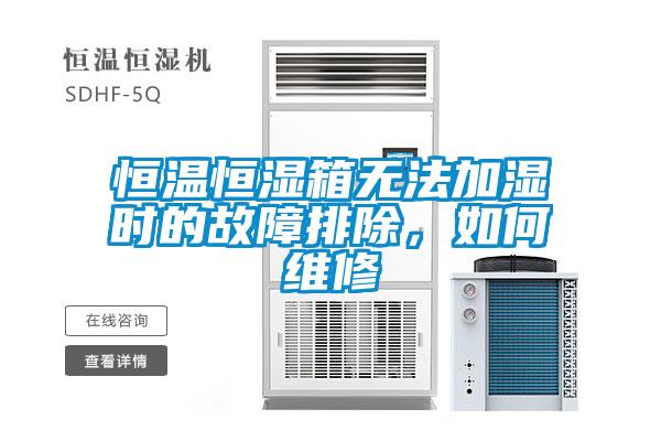 恒温恒湿箱无法加湿时的故障排除，如何维修