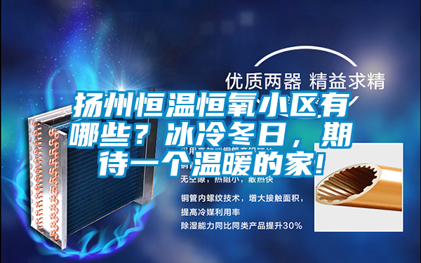 扬州恒温恒氧小区有哪些？冰冷冬日，期待一个温暖的家!