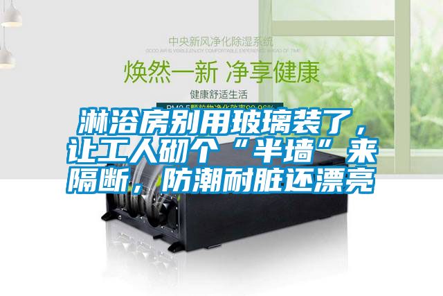 淋浴房别用玻璃装了，让工人砌个“半墙”来隔断，防潮耐脏还漂亮