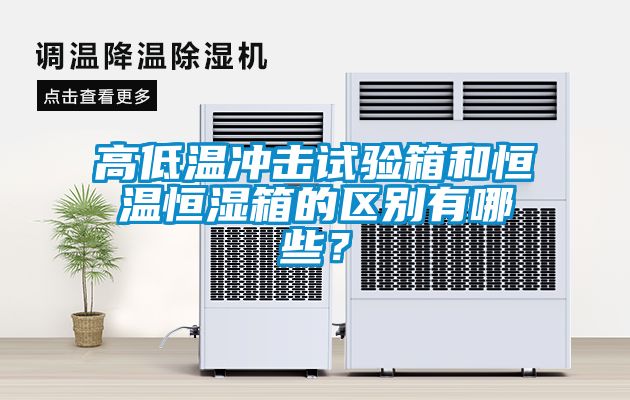 高低温冲击试验箱和恒温恒湿箱的区别有哪些？